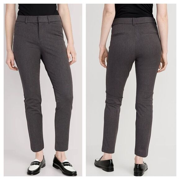NWT Old Navy Pixie Skinny Ankle Pants Heather Grey - Picture 1 of 8